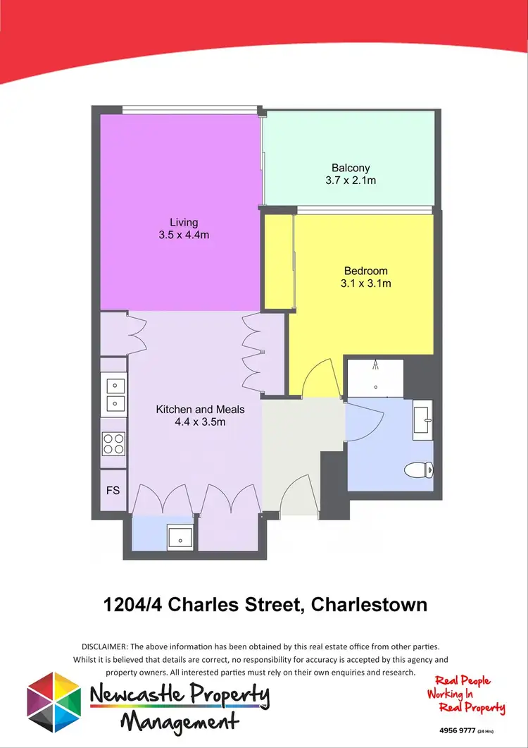 Floorplan of Homely unit listing, 1204/4 Charles Street, Charlestown NSW 2290