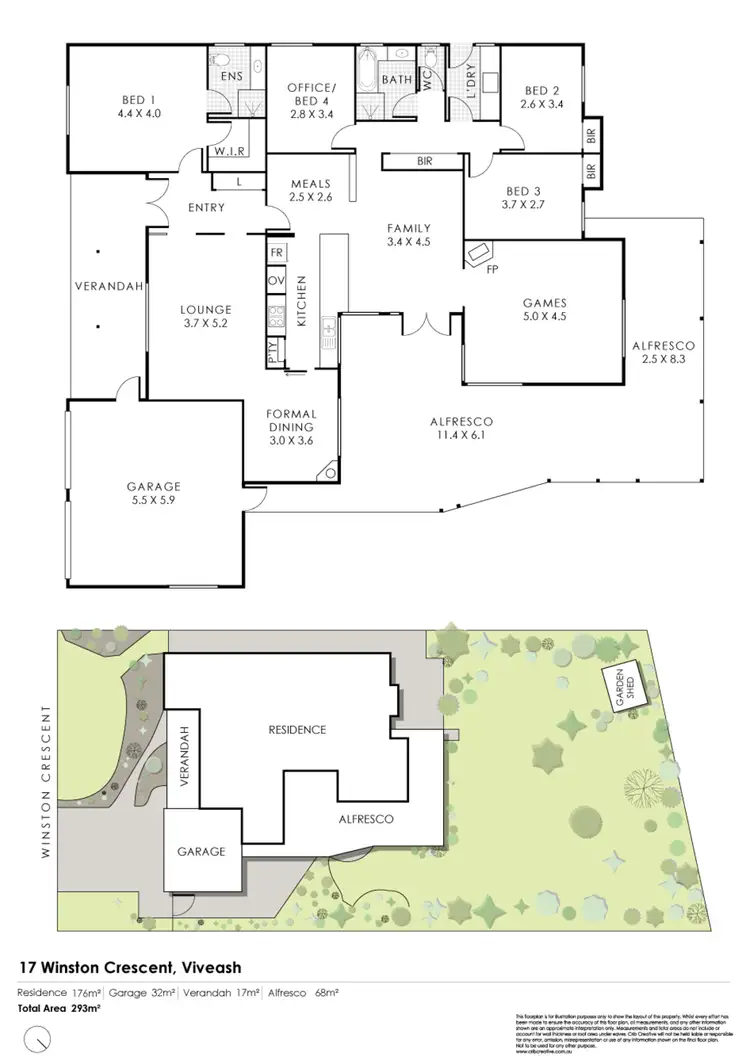 Floorplan of Homely house listing, 17 Winston Crescent, Viveash WA 6056
