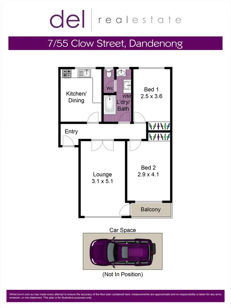Floorplan of Homely apartment listing, 7/55 Clow Street, Dandenong VIC 3175