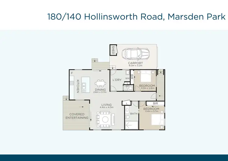 Floorplan of Homely retirement listing, 180/140 Hollinsworth Road, Marsden Park NSW 2765