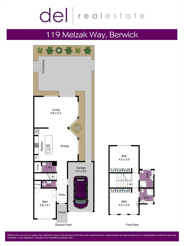 Floorplan of Homely townhouse listing, 119 Melzak Way, Berwick VIC 3806