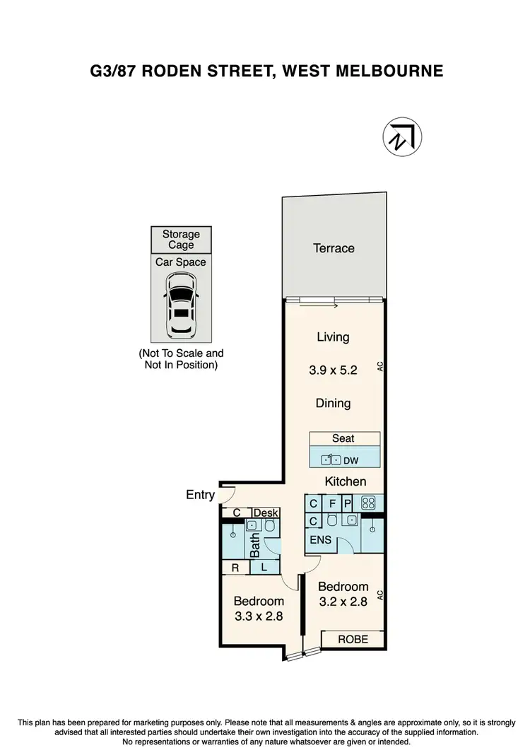 Floorplan of Homely apartment listing, G03/87 Roden Street, West Melbourne VIC 3003