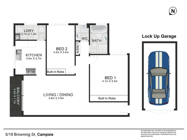 Floorplan of Homely apartment listing, 5/19-21 Browning Street, Campsie NSW 2194