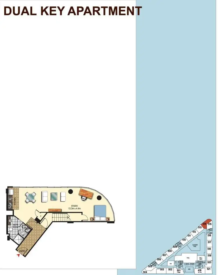 Floorplan of Homely unit listing, 514B/1 Como Street, Southport QLD 4215
