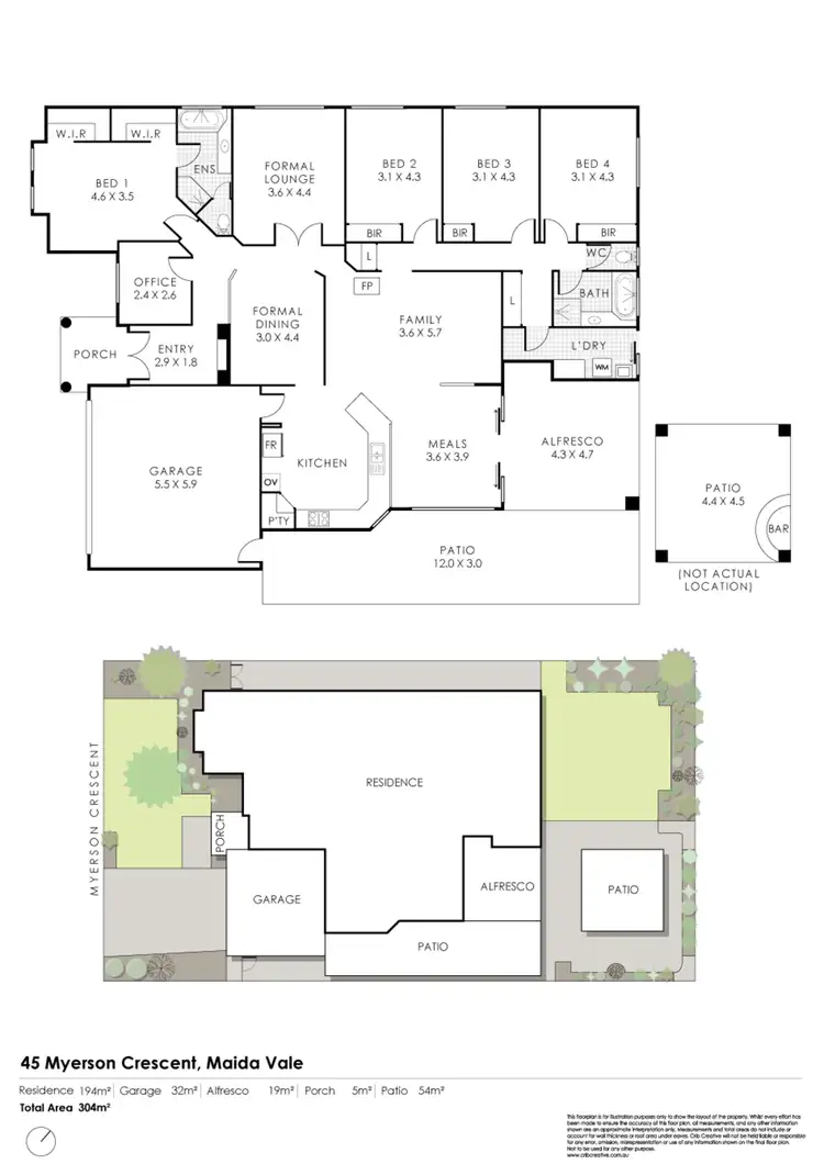 Floorplan of Homely house listing, 45 Myerson Crescent, Maida Vale WA 6057