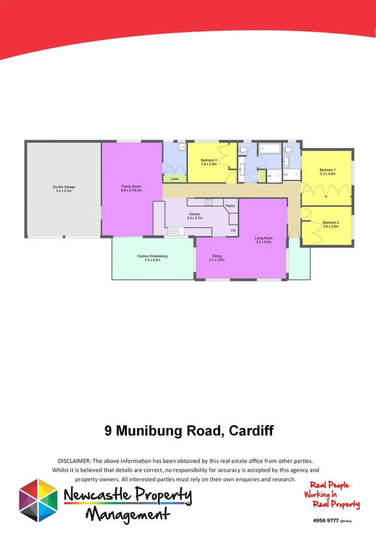 Floorplan of Homely house listing, 9 Munibung Road, Cardiff NSW 2285
