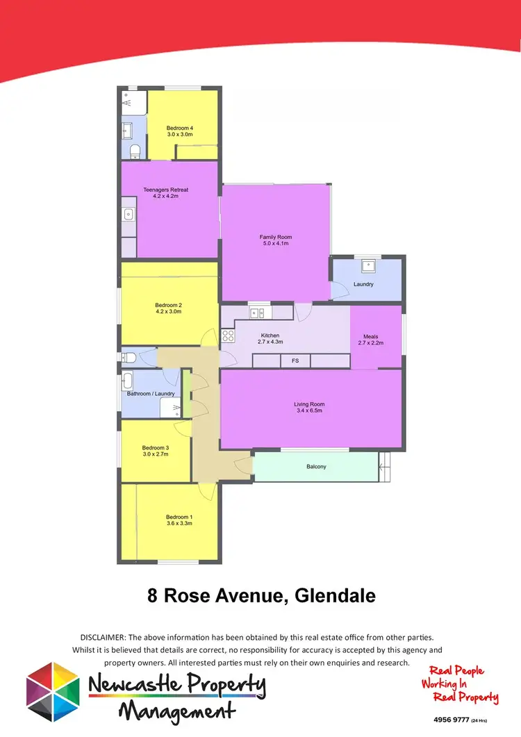 Floorplan of Homely house listing, 8 Rose Avenue, Glendale NSW 2285