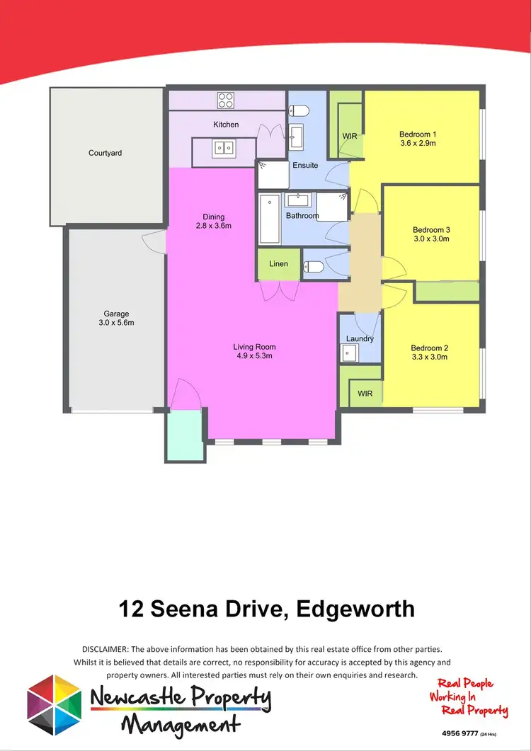 Floorplan of Homely house listing, 12 Seena Drive, Edgeworth NSW 2285