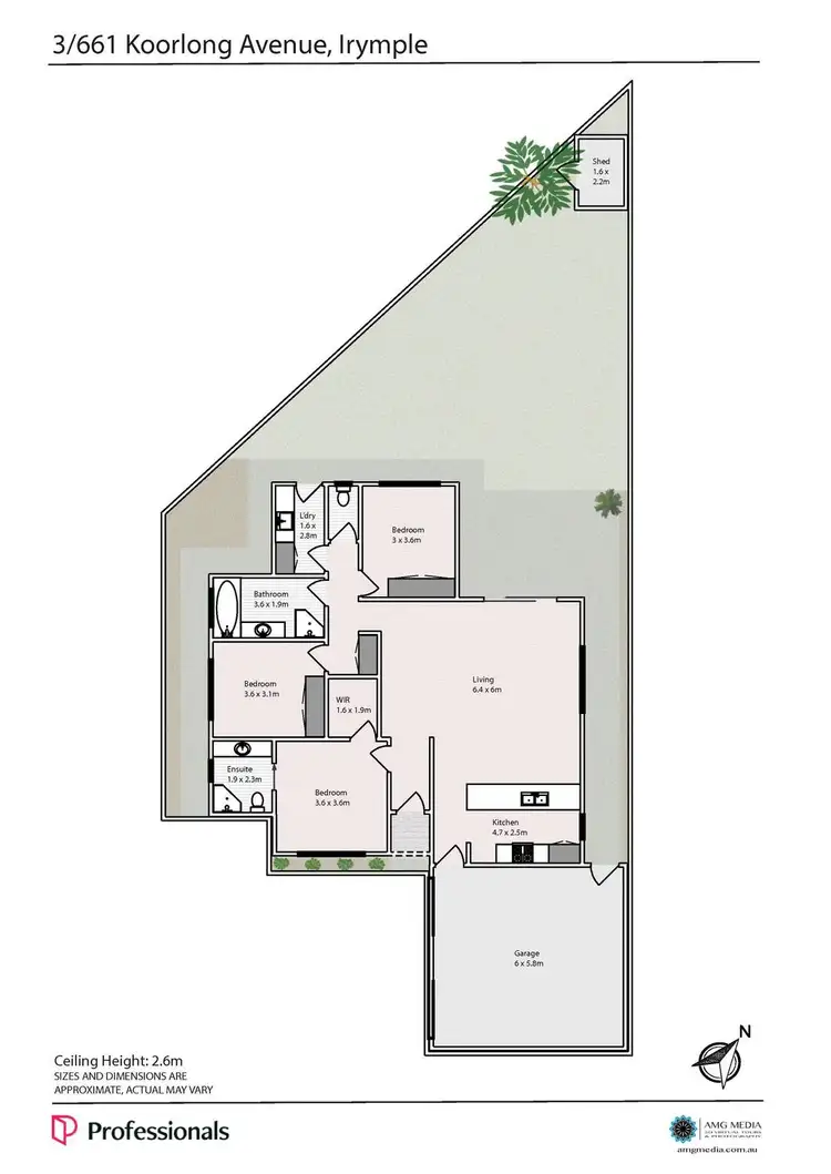 Floorplan of Homely townhouse listing, 3/661 Koorlong Avenue, Irymple VIC 3498