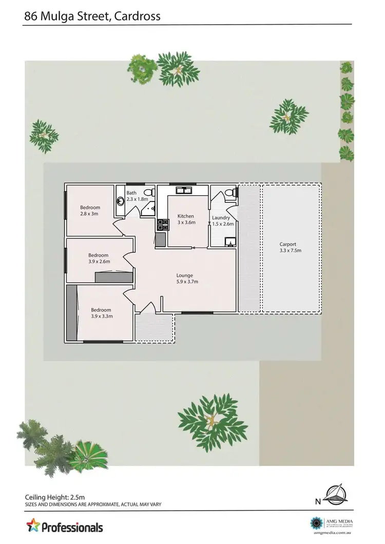 Floorplan of Homely house listing, 86 Mulga Street, Cardross VIC 3496