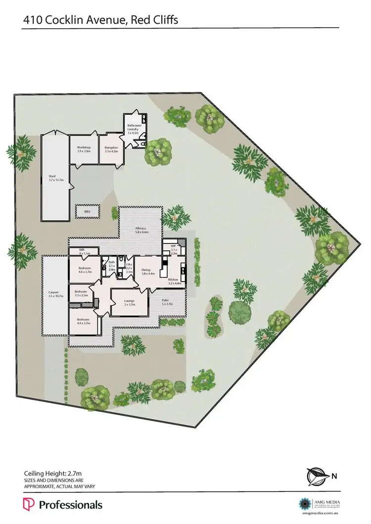 Floorplan of Homely house listing, 410 Cocklin Avenue, Red Cliffs VIC 3496