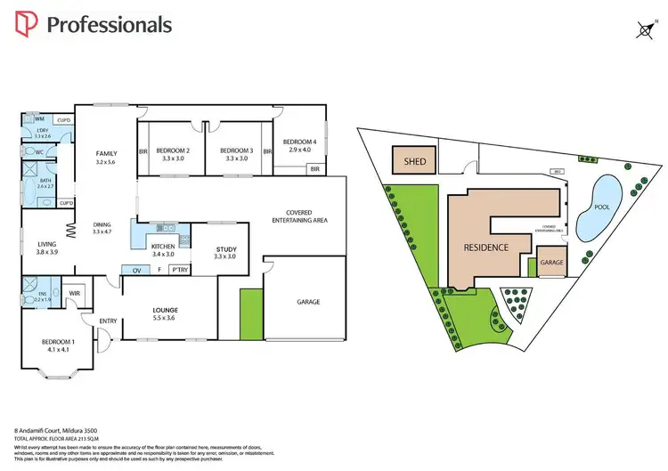 Floorplan of Homely house listing, 8 Andamifi Court, Mildura VIC 3500