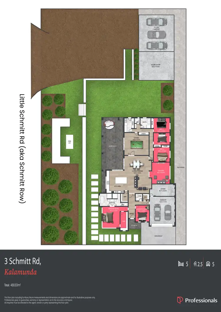 Floorplan of Homely house listing, 3 Schmitt Road, Kalamunda WA 6076