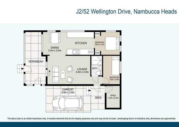 Floorplan of Homely house listing, J02/52 Wellington Drive, Nambucca Heads NSW 2448