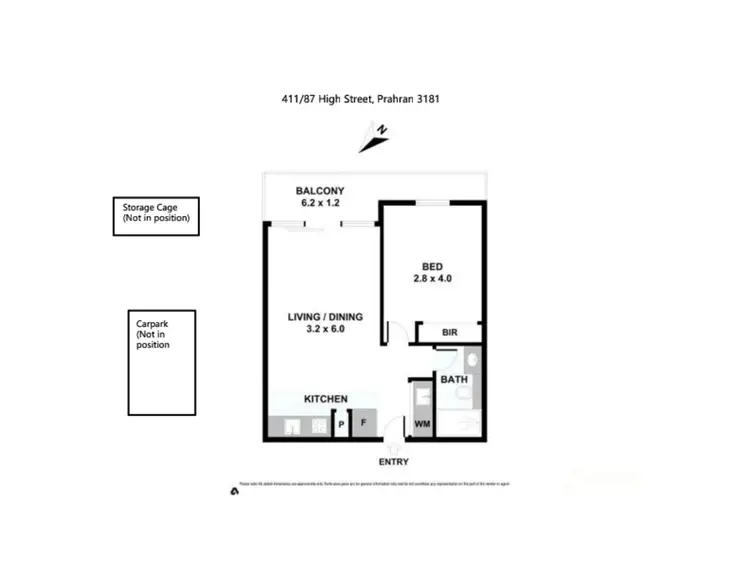 Floorplan of Homely apartment listing, 411/87 High Street, Prahran VIC 3181