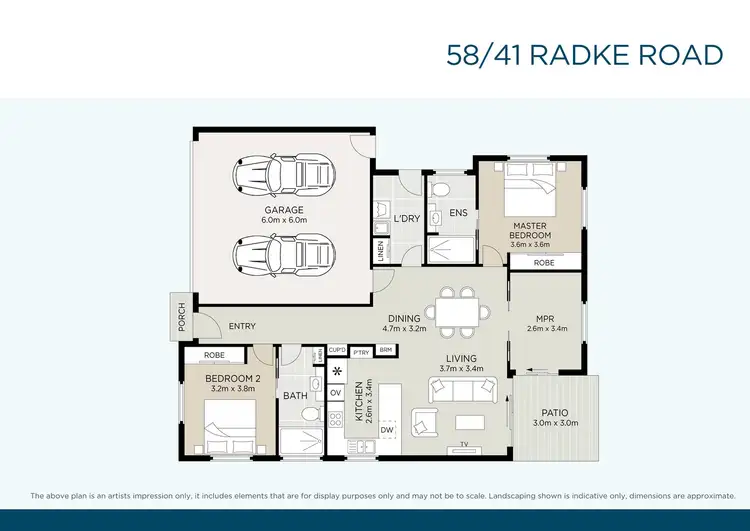 Floorplan of Homely retirement listing, 58/41 Radke Road, Bethania QLD 4205