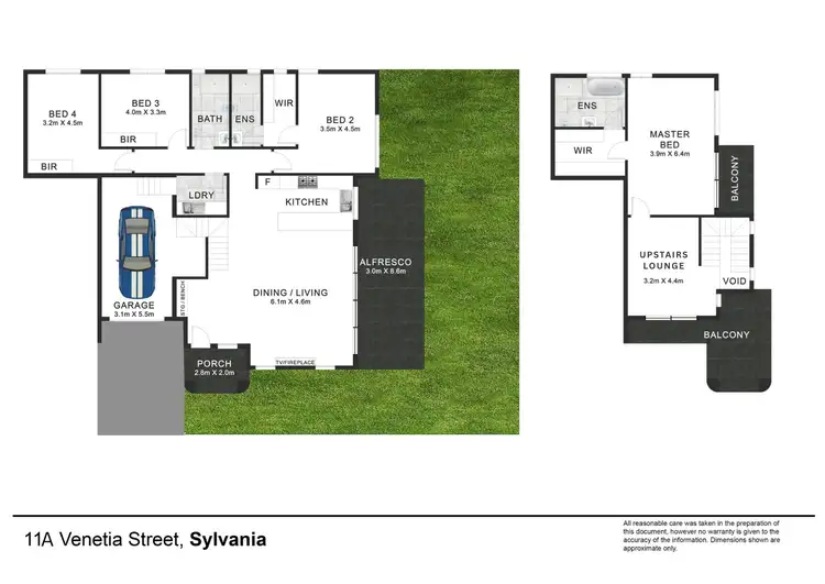 Floorplan of Homely semi-detached listing, 11A Venetia Street, Sylvania NSW 2224