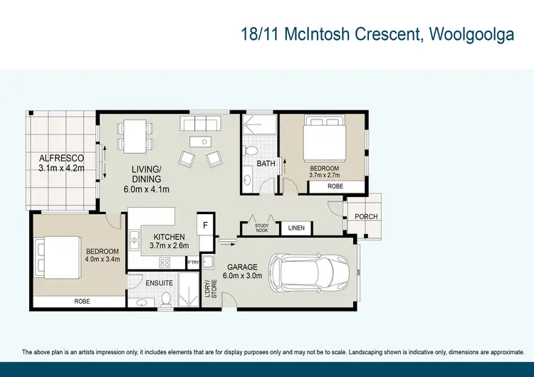 Floorplan of Homely retirement listing, 18/11 McIntosh Crescent, Woolgoolga NSW 2456