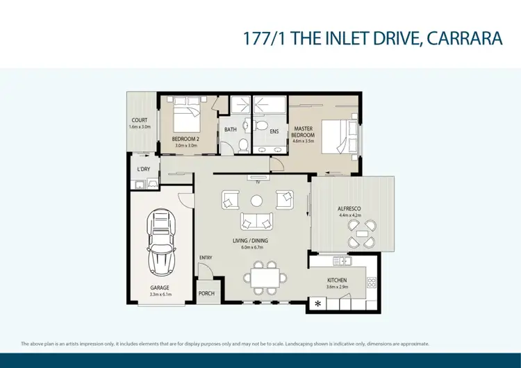 Floorplan of Homely retirement listing, 177/1 The Inlet Drive, Carrara QLD 4211