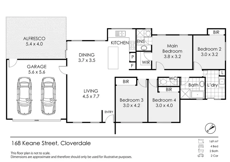 Floorplan of Homely house listing, 168 Keane Street, Cloverdale WA 6105