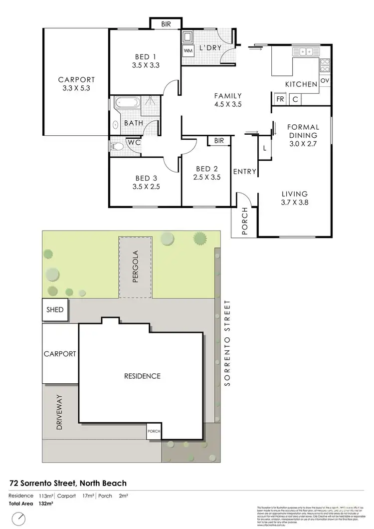 Floorplan of Homely house listing, 72 Sorrento Street, North Beach WA 6020