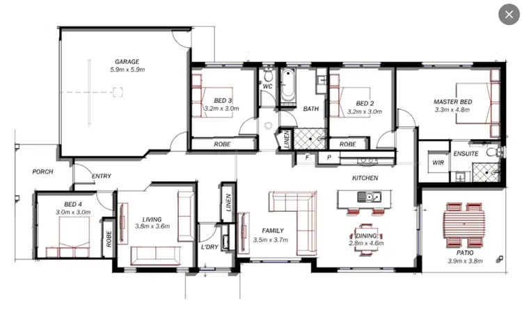 Floorplan of Homely other listing, Address available on request