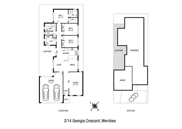Floorplan of Homely house listing, 2/14 Georgia Crescent, Werribee VIC 3030