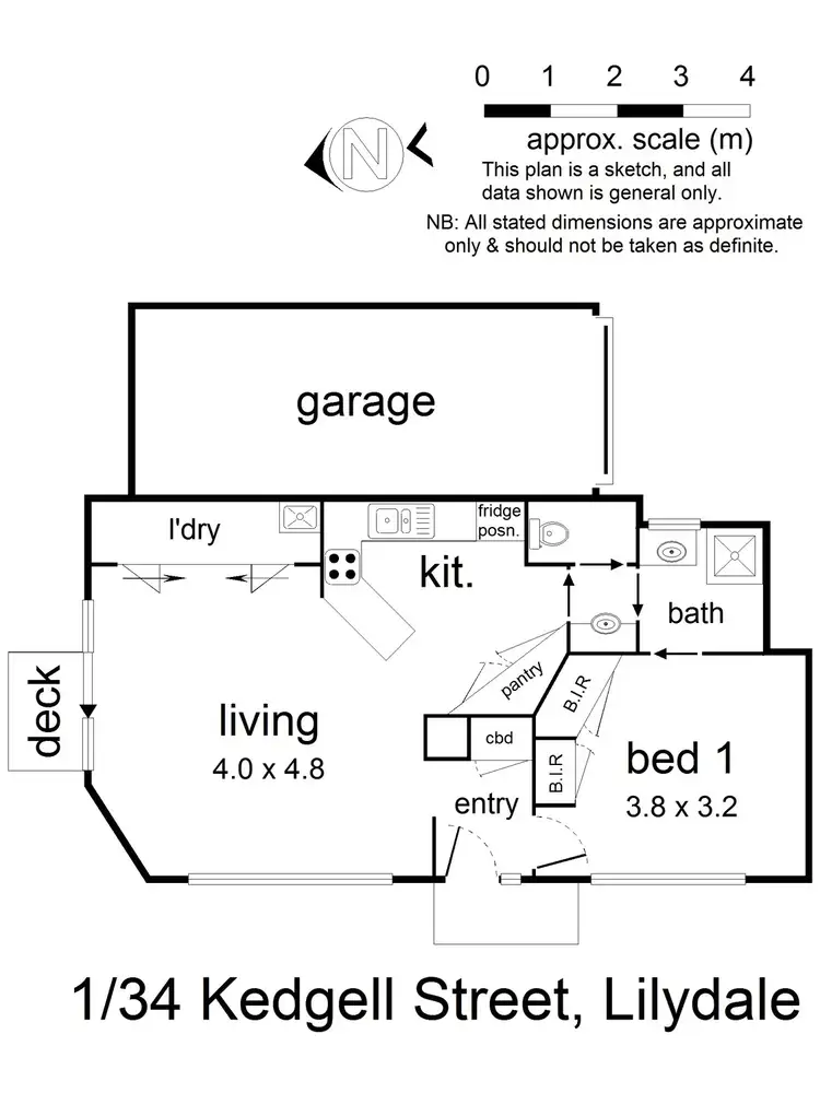 Floorplan of Homely unit listing, 1/34 Kidgell Street, Lilydale VIC 3140