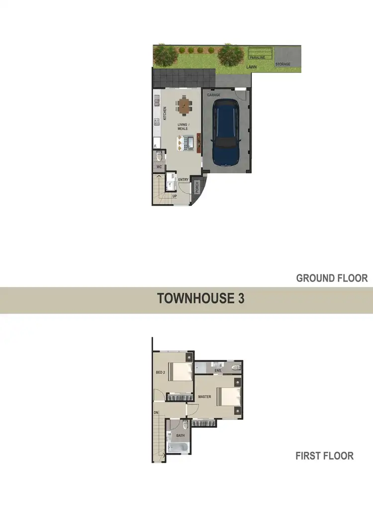 Floorplan of Homely townhouse listing, 3/31 Clarendon Parade, West Footscray VIC 3012