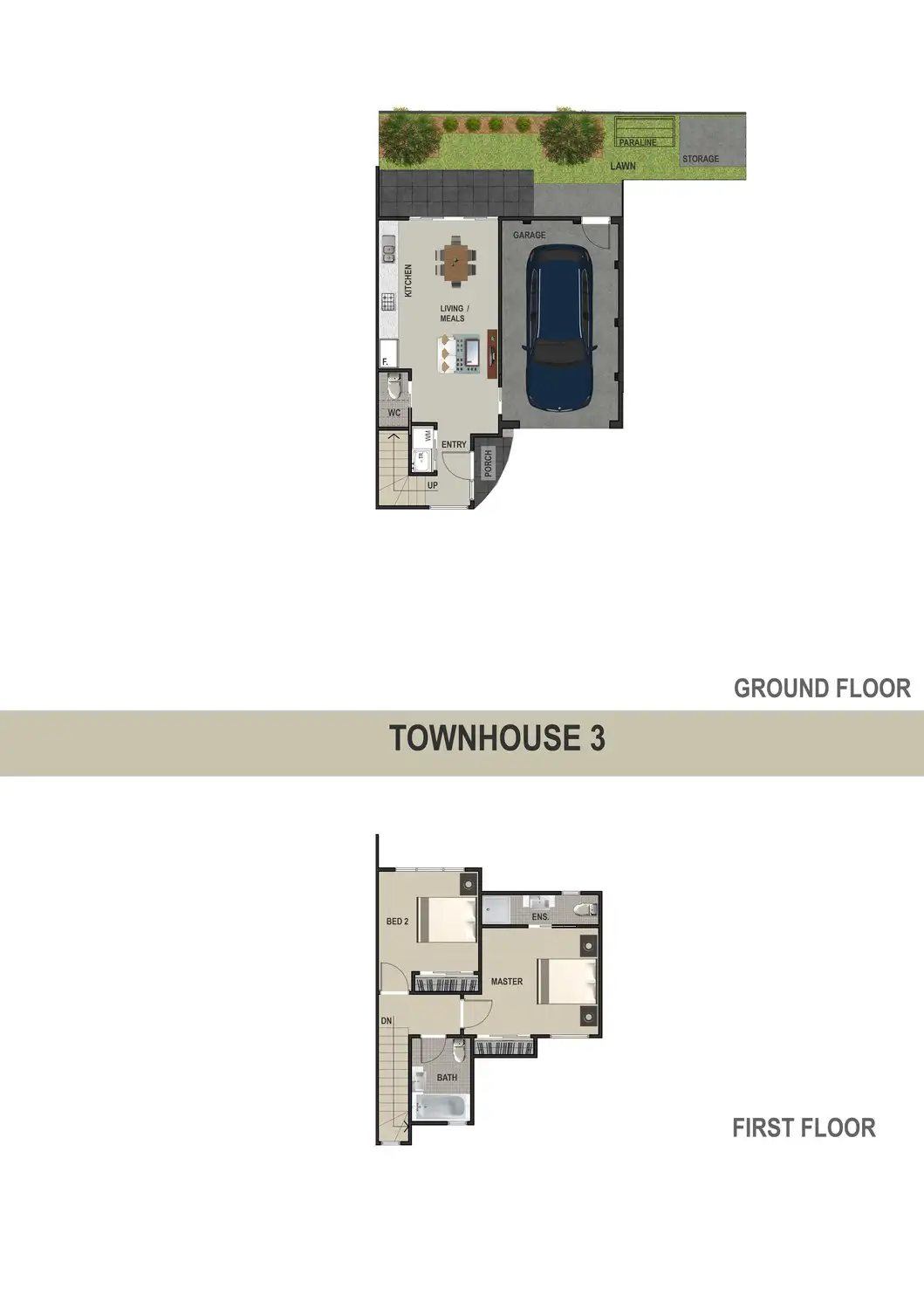 Floorplan of Homely townhouse listing, 3/31 Clarendon Parade, West Footscray VIC 3012