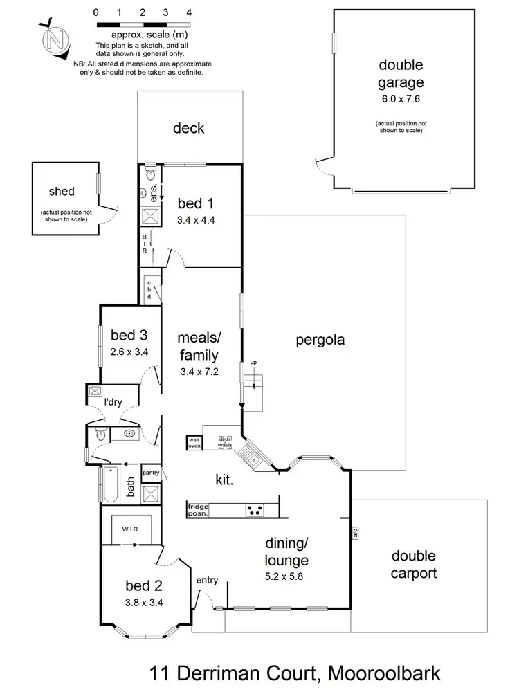 Floorplan of Homely house listing, 11 Derriman Court, Mooroolbark VIC 3138