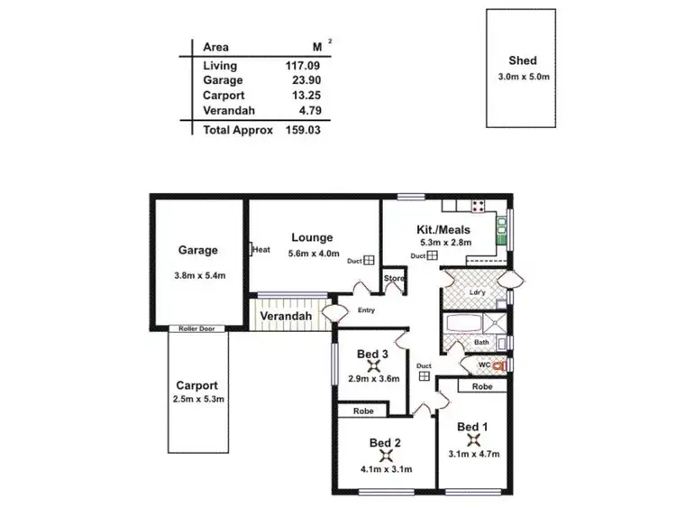 Floorplan of Homely house listing, 25 Warrigal Street, Para Hills SA 5096