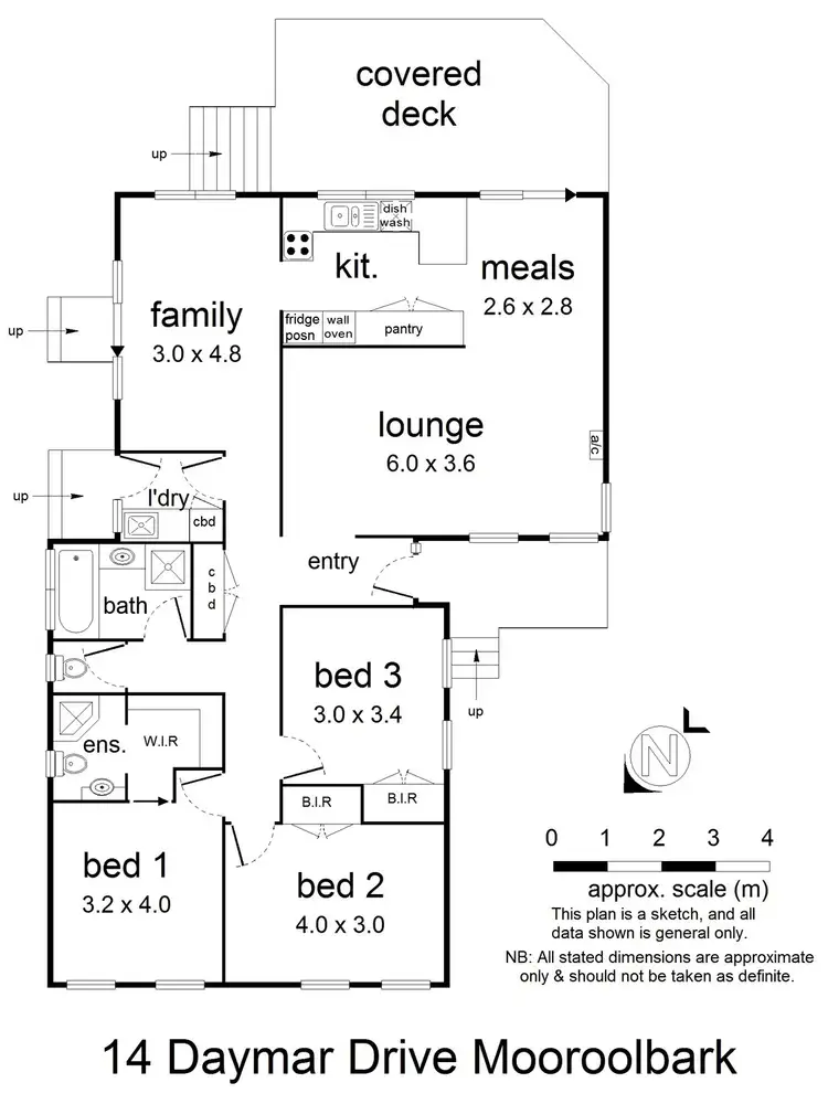 Floorplan of Homely house listing, 14 Daymar Drive, Mooroolbark VIC 3138