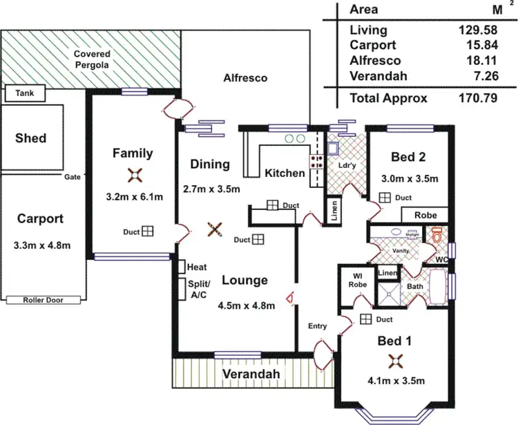 Floorplan of Homely unit listing, 3/57 Wilkins Grove, Glengowrie SA 5044