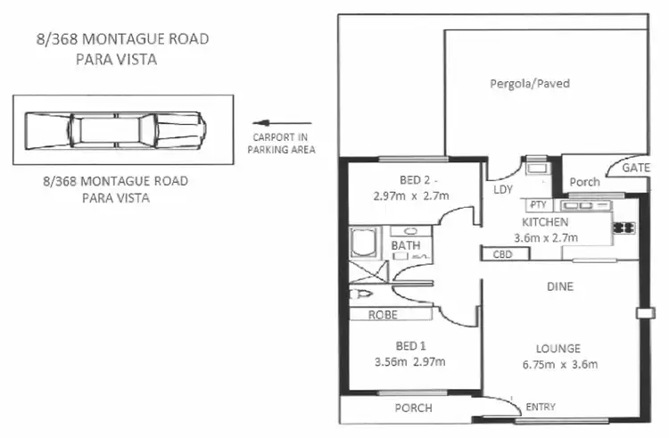 Floorplan of Homely unit listing, 8/368 Montague Road, Para Vista SA 5093