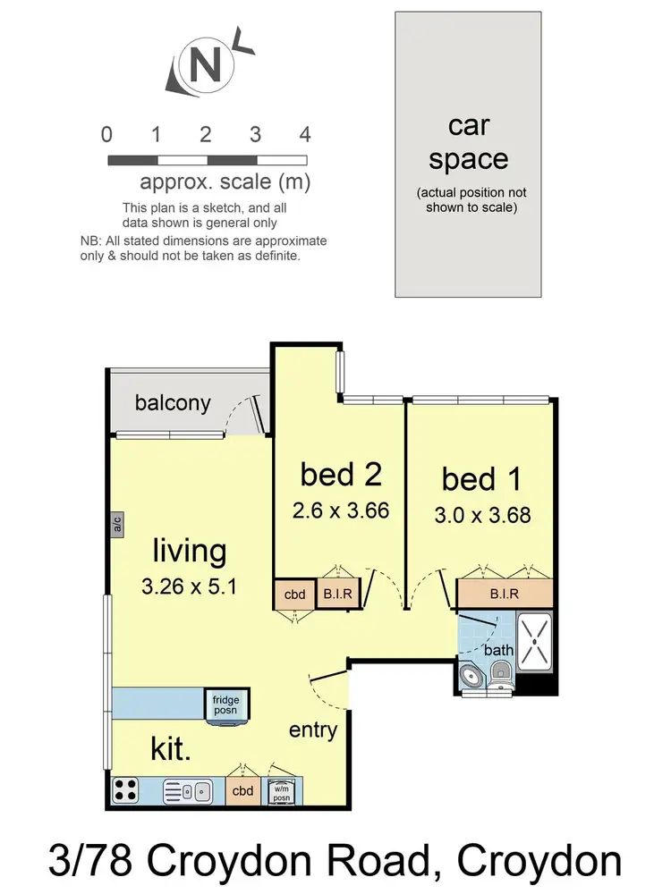 Floorplan of Homely apartment listing, 3/78 Croydon Road, Croydon VIC 3136