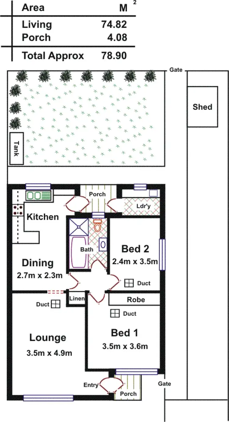 Floorplan of Homely unit listing, 5/9-11 Carlton Road, Camden Park SA 5038