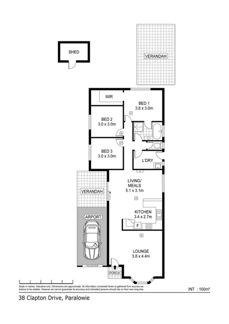 Floorplan of Homely house listing, 38 Clapton Drive, Paralowie SA 5108