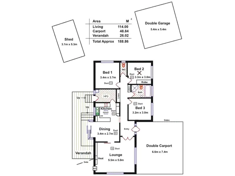 Floorplan of Homely house listing, 18 Shackleton Avenue, Ingle Farm SA 5098