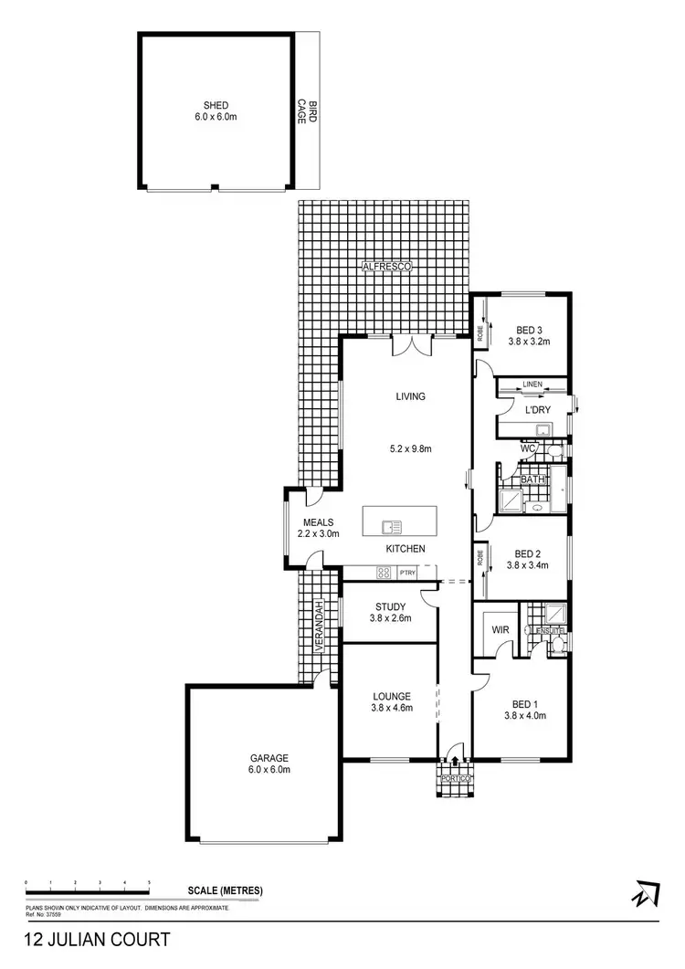Floorplan of Homely house listing, 12 Julian Court, Epsom VIC 3551