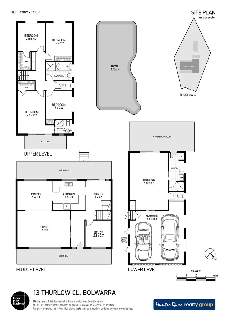 Floorplan of Homely house listing, 13 Thurlow Close, Bolwarra NSW 2320