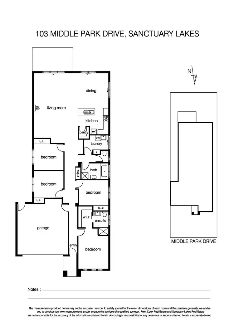 Floorplan of Homely house listing, 103 Middle Park Drive, Sanctuary Lakes VIC 3030