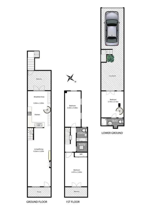 Floorplan of Homely terrace listing, 135 Jones Street, Ultimo NSW 2007