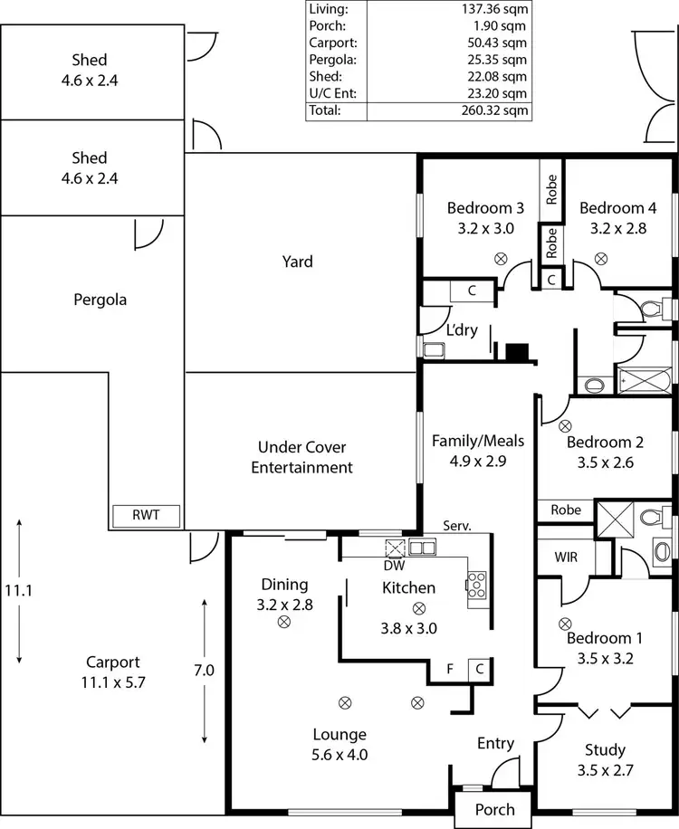 Floorplan of Homely house listing, 5 De Conno Court, Campbelltown SA 5074