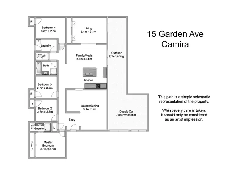 Floorplan of Homely house listing, 15 Garden Avenue, Camira QLD 4300
