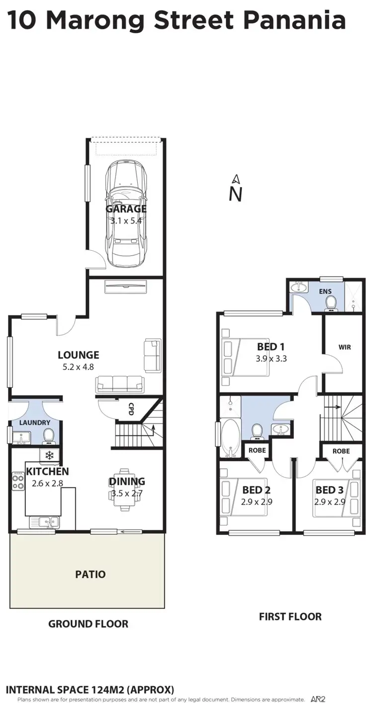 Floorplan of Homely semi-detached listing, 10 Marong Street, Panania NSW 2213