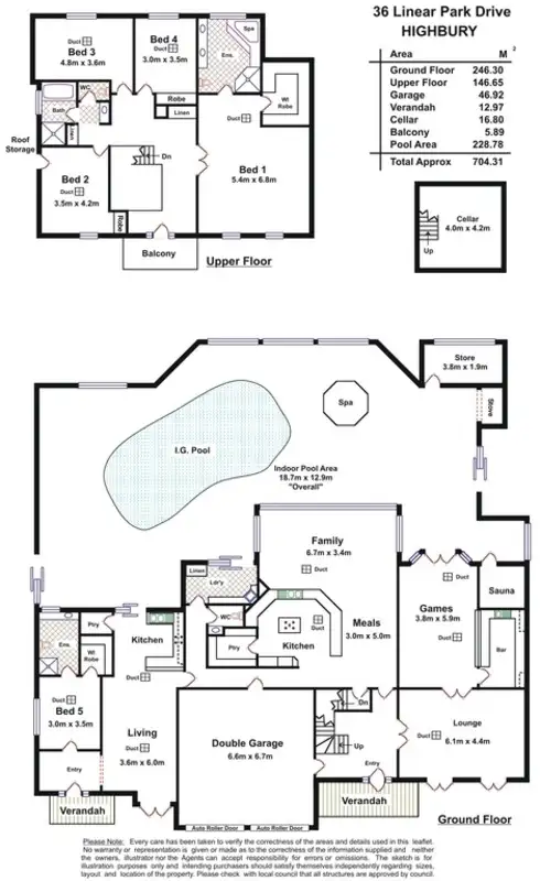 Floorplan of Homely house listing, 36 Linear Park Drive, Highbury SA 5089
