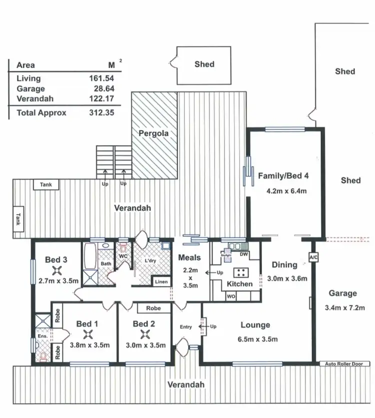 Floorplan of Homely house listing, 83 Solandra Crescent, Modbury North SA 5092