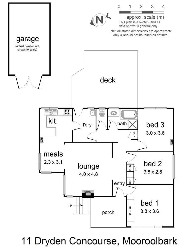 Floorplan of Homely house listing, 11 Dryden Concourse, Mooroolbark VIC 3138