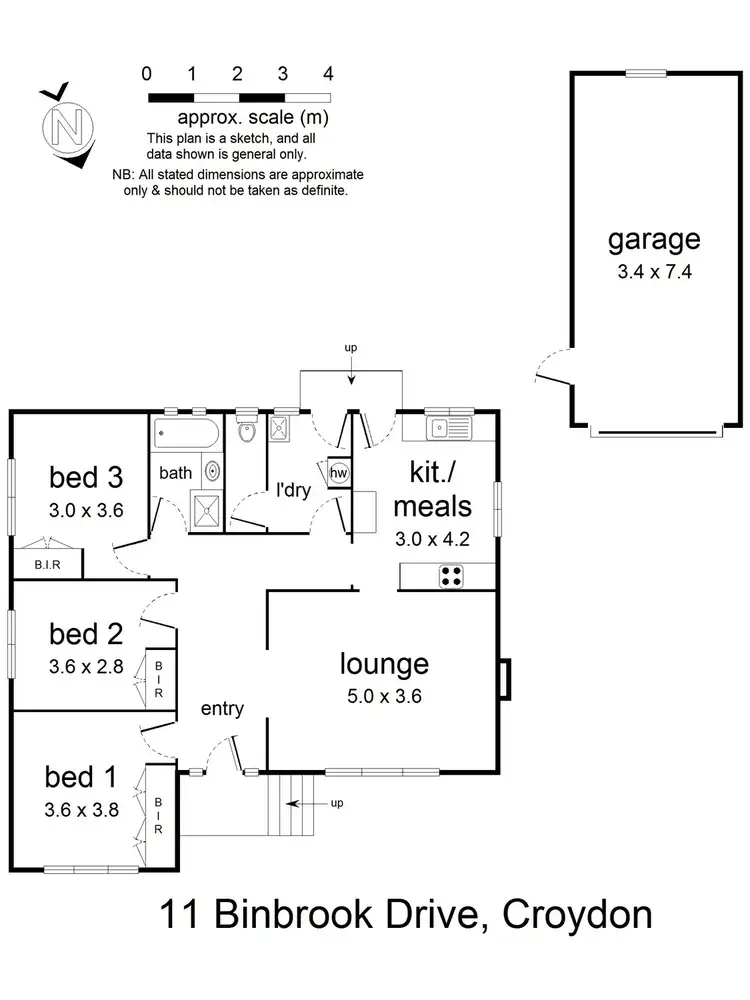 Floorplan of Homely house listing, 11 Binbrook Drive, Croydon VIC 3136